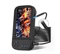 Camera Canalisation Endoscope industriel à double lentille 1080P HD 8mm, écran IPS de 4,5 pouces, caméra d'inspection Flexible serpent étanche(1m,Single len)