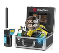 Caméra Canalisations 30M, Caméra d'égouts HD avec Localisateur 512Hz, Camera Tuyau Autonivelant Endoscope Professionnel avec Compteur de Mètre, Camera d'inspection de Drain avec Carte TF 32 Go
