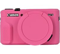 Camera Case for Canon G7 X Mark II,Protective Soft Silicone Cover with Removable Lens Cover for Powershot G7X Mark II DSLR Camera,Rose Red
