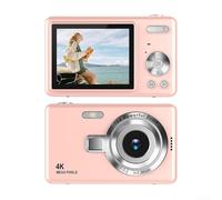 Caméra CCD 1080P avec résolution 96 MP, zoom 16x, écran LCD IPS 2,4", enregistrement vidéo à 1920 x 1080, idéal pour les voyages et les besoins quotidiens de photographie (rose)