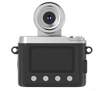 Caméra CCD rétro, 10 x 8 x 6 cm Campus Rétro CCD Mini appareil photo numérique IPS Affichage HD 1080p Peut Retourner Selfie pour enfants, adultes, débutants (noir)