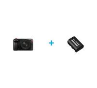 Caméra cinéma Canon EOS C50 Full Frame 7K Open Gate RF, 12 bits RAW, EVF, Wi?Fi, écran tactile 7,62 cm, bundle avec batterie LP?E6P Noir