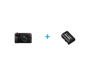 Caméra cinéma Canon EOS C50 Full Frame 7K Open Gate RF, 12 bits RAW, EVF, Wi?Fi, écran tactile 7,62 cm, bundle avec batterie LP?E6P Noir