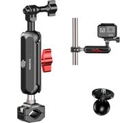 Camera Clamp Mount Accessory Kit 360° Ball Head Magic Arm Photography Free for Motorcycle, Bike, Mirror, GoPro, Akaso, DJI Insta360 Action Camera (RW9C-32)