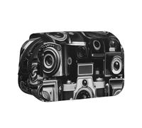 Camera Collection Trousse à stylos double clapet avec poches zippées, grande capacité pour fournitures artistiques et voyages