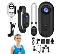 Caméra Corporelle 1080p,Caméra Sportive Extérieure Dispositif Compact Imperméable, 170 Degrés Grand Angle, pour Moto, Vélo, Gym, Randonnée, Enregistrement D'activité De Voyage