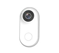 Caméra corporelle, 1080P POV Mains Libres Rotation à 360° Petite caméra avec Clip arrière caméras de Sport Portables écran intégré enregistreur vidéo for Le Travail, la sécurité(White,No Card)