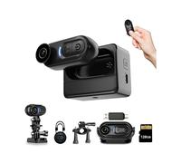 Caméra Corporelle 4K 128 Go, Format Pouce, Idéale pour le Sport, le Vélo, le Vlogging, les Promenades avec les Animaux et la Natation