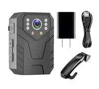 Caméra corporelle 4K, WiFi 128 G, 60 fps, batterie de 18 heures, caméra portable étanche sans fil, enregistreur d'application de la loi avec pré-enregistrement, vision nocturne infrarouge, 7,8 x 5,48