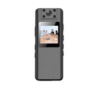 Caméra corporelle, A22 Mini caméra corporelle numérique 1080P écran LCD professionnel Portable Vision nocturne magnétique petite sport DV caméscope pour la sécurité, le travail(With 32GB TF Card)