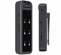 Caméra corporelle avec enregistrement audio vidéo, 5 heures HD 1080p Caméra corporelle avec objectif rotatif à 180° avec vision nocturne, facile à utiliser et à transporter pour les voyages, la marche