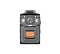 Caméra corporelle, Caméra de Police GPS HD 1512P, caméra portée sur le corps avec batterie 3500mAh, DVR étanche avec bouton d'enregistrement avant d'enregistrement Audio(128GB,Only Camera)