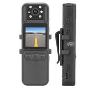 Caméra Corporelle, Caméra Vidéo Magnétique Portable à Clip Arrière avec Objectif Rotatif à 180 °, Enregistreur Vidéo HD 1080P, Vision Nocturne IR, Enregistrement en Boucle, pour
