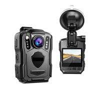 Caméra corporelle de Police M5, enregistreur GPS 1440P, 128G, Vision Nocturne, IP67, Dashcam, Batterie 4200mAh(128GB)