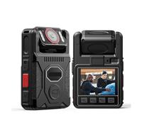 Caméra corporelle, M7 Pro 4K Mini caméra portée par le corps Police 128GB enregistreur vidéo 180 ° rotation caméras 4000mAh 15 heures d'enregistrement GPS Bodycam