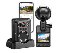 Caméra corporelle, Mini caméra 4K, caméra corporelle 128G, batterie 3500mAh 11 heures d'enregistrement Bodycam GPS étanche IP67 Bodycam petits caméscopes