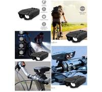 Caméra cycliste multifonctionnelle 3-en-1 1080p 30fps 2 MPixel 600 min 70 ° Support guidon inclus Noir + lampe Led Caméra pour vélo