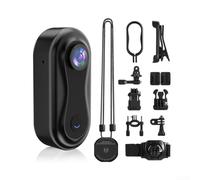 Caméra d'action 1080p, grand angle de nuit, 120°, compacte au format pouce, pour aventure, voyage, sports de plein air (noir)