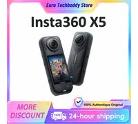 Caméra d'action 360° Insta360 X5 8K VR Sport Action Cam | Étanche 15m, IA, Mode Nuit PureVideo Black-X5 Standard Version
