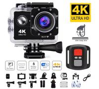 Caméra d'action 4K 1080P/30FPS WiFi 2.0 "170D, casque étanche sous-marin, caméra d'enregistrement vidéo, caméras de sport, Mini caméra d'extérieur Bleu