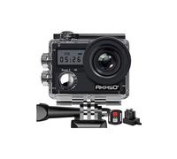 Caméra d'action 4K AKASO 20 MP - Avec stabilisation d'image - Zoom accéléré - 30 m - Avec télécommande - 2 batteries et kit d'accessoires