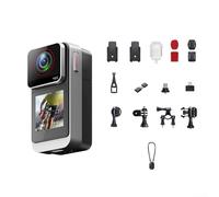 Caméra d'action 4K étanche, portable portable DV avec écran de 1,3", montage de casque pour cyclisme, vlogging, animaux de compagnie, jusqu'à 256 Go