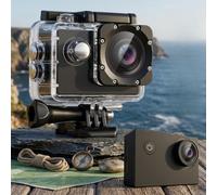 Caméra d'action 4K, étanche WiFi 170° grand angle pour l'extérieur (noir)