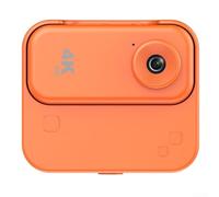 Caméra d'action 4K pour sports de plein air et activités d'aventure avec objectif grand angle et boîtier étanche (orange)