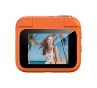 Caméra d'action 4K Y360, carte TF 128 Go, 4K HD Y360 Action Cam avec écran rabattable et support de poitrine pour Ultimate Adventure (orange)