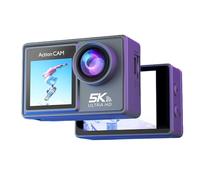 Caméra d'action 5K 4K60FPS, Double IPS Tactile LCD EIS 170 ° DVR 30M, étanche, Zoom 5X, caméra de Sport avec Micro sans Fil et pré-Enregistrement(with Touch Screen)