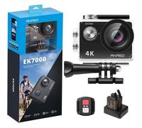 AKASO Caméra Sport EK7000 4K 30FPS 20MP avec 170°Grand-Angle Télécommande Caméscope WiFi Caméra 30M Étanche Noir