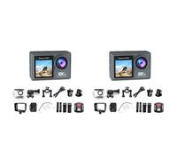 Caméra d'action anti-tremblement WiFi 2X 5K 30FPS Double écran 170 Grand angle