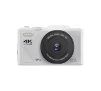 Caméra d'action, Appareil Photo numérique avec écran Rabattable, Wi-FI, Zoom numérique, enregistreur vidéo 4K Vintage, Webcam,pour vélo, Moto(White)