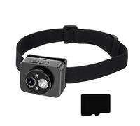 Caméra d'action avec lumière LED, enregistreur vidéo 1080p, lampe frontale pour amateurs de plein air, caméra montée sur la tête