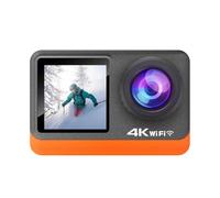 Caméra d'action, Caméra d'action 4K Anti-tremblement, Double écran, Grand Angle 170°, étanche jusqu'à 30 m, WiFi, avec télécommande,pour vélo, Moto