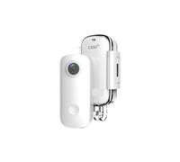Caméra d'action, Caméra d'action C100 4K 30 m étanche for Casque de vélo et Moto,pour vélo, Moto(White)
