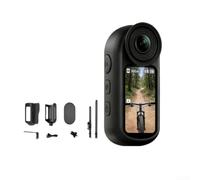 Caméra d'action compacte 4K portable pour les voyages en plein air et la documentation personnelle avec capture vidéo de 120 minutes (noir + accessoire)
