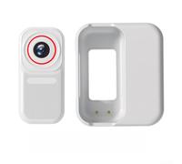 Caméra d'action compacte, étui de chargement magnétique, parfait pour le vlogging des animaux de compagnie, enregistreur portable à la première personne long pour batterie (blanc)