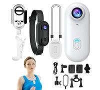 Caméra d'action de poche - Caméra compacte 1080p - Appareil de vlogging étanche pour le sport, le vélo, la gym, la randonnée, les voyages en plein air, grand angle de 170 degrés