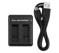 Caméra d'action double Port Slot chargeur de batterie pour GoPro Hero 5 caméra noire avec câble USB pour Hero 5 accessoires