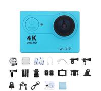 Caméra d'action extérieure Ultra HD 4K/30fps d'origine WiFi 2.0 Caméra de sport télécommandée 1080P Caméra de casque étanche sous-marine, Blue- No Card