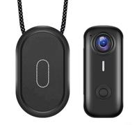 Caméra d'action magnétique 2K WiFi 120 degrés grand angle compact ABS avec cou magnétique pour vélo pour caméra de tableau de bord enregistrement de sports de plein air (Noir)