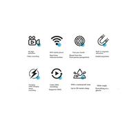 Caméra D'Action Miniature 1080p avec Wi-Fi Mains Libres, Enregistrement POV et Accessoires de Cyclisme pour le Travail, Voyages, Promenades avec