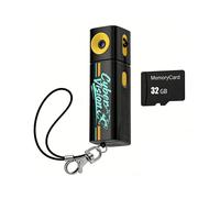 Caméra D'Action Numérique 2K, Porte-Clés Caméra, Caméscope Rétro Portable de Poche avec 32 Go, Noir