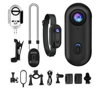 Caméra d'action Petite-caméra d'action, Caméra Sport Extérieur Portable 1080P Étanche Grand Angle 170° pour Moto Vélo Randonnée Vlog Montage Magnétique Taille 6.45x2.8cm
