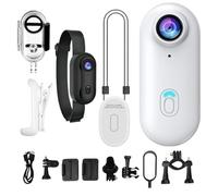 Caméra d'action Petite-caméra d'action, Caméra Sport Extérieur Portable 1080P Étanche Grand Angle 170° pour Moto Vélo Randonnée Vlog Montage Magnétique Taille 6.45x2.8cm