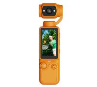 Caméra d'action Portable Q7, caméra de Poche avec Objectif Rotatif Flexible à 180° et éclairage d'appoint intégré pour Prises de Vue de Jour comme de Nuit, Batterie 2000mAh,Orange-136 * 34.6 * 31mm