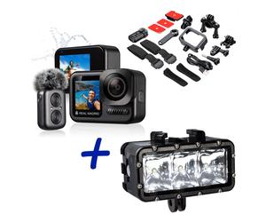 Caméra d'action Real Madrid 4K Action cam avec lampe LED