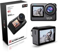 Caméra D'Action Sj11 4K30Fps À Double Écran,Portable,Anti-Tremblement,Caméra Sportive 5G Imperméable Avec 2 Batteries,Kits Pour La Course,Le Vélo,La Plongée,Le Ski (Sj11-Noir)