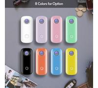 Caméra d'action SJCAM C100 Mini 1080p 30 ips étanche à 30 m avec Wi-Fi, partage via application, étui étanche, clip arrière et dragonne inclus.